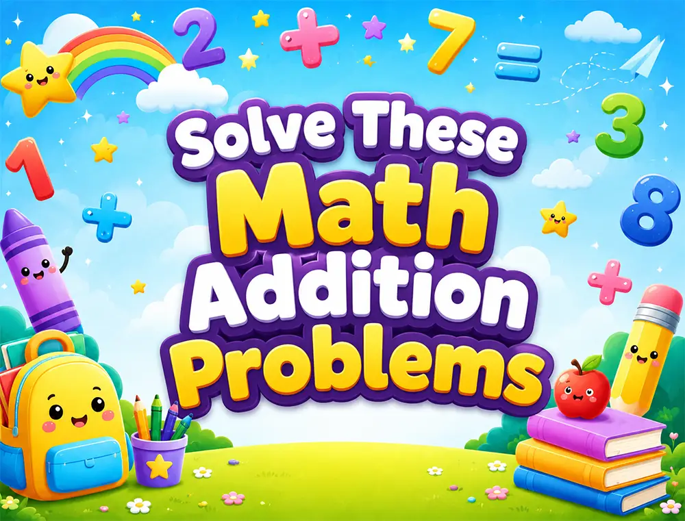 Addition Quiz Game for Kids - 20 Fast Math Problems - Prongo.com