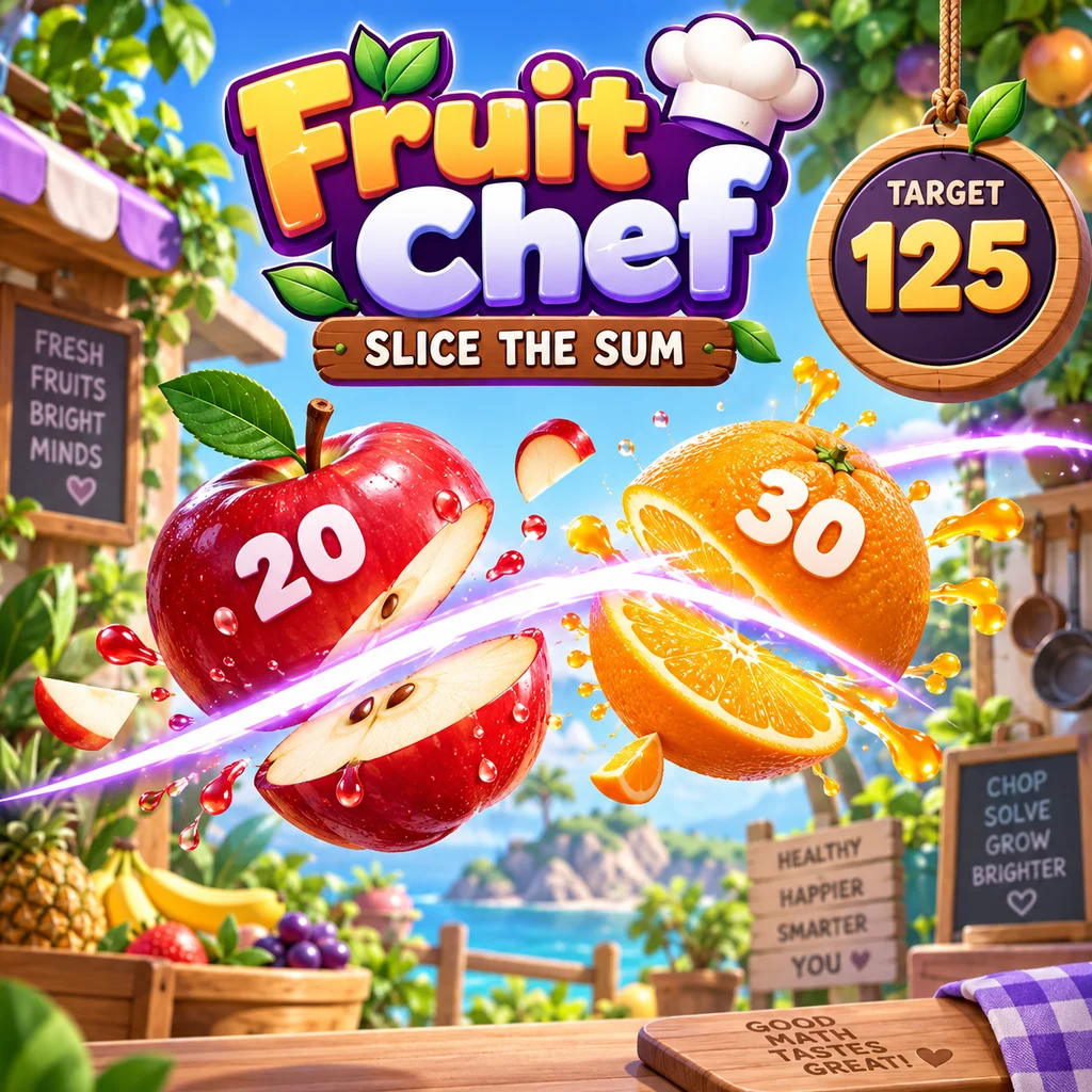 Fruit Chef: Slice the Sum — Math Game for Grades 1–8 game thumbnail