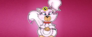 cartoon animal on a pink background