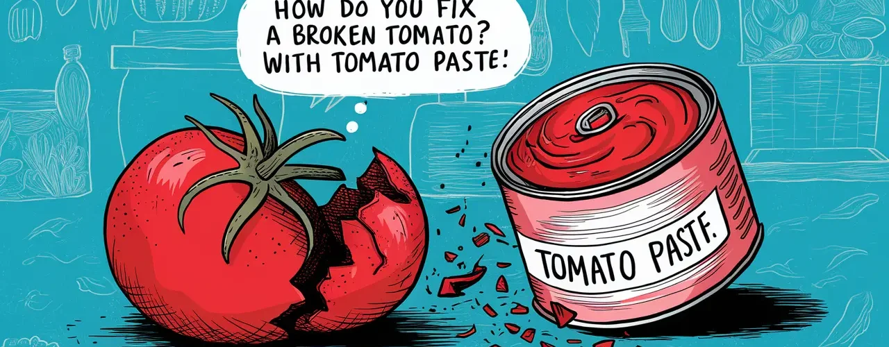 a tomato and a can of tomato paste