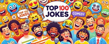 a group of people laughing and holding a microphone