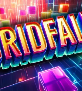 Gridfall block stacking puzzle game interface